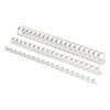 Fellowes Plastic Binding, 0.5", 90 Sh, White, PK100 52372